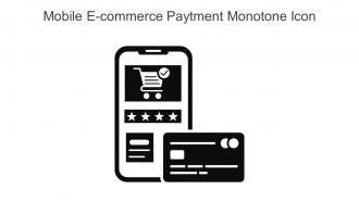 Mobile E Commerce Paytment Monotone Icon In Powerpoint Pptx Png And Editable Eps Format
