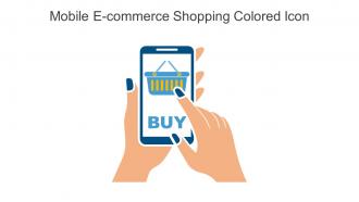 Mobile E Commerce Shopping Colored Icon In Powerpoint Pptx Png And Editable Eps Format