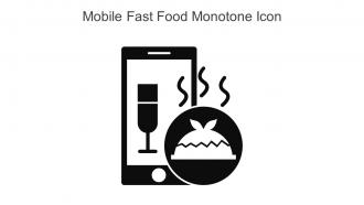 Mobile Fast Food Monotone Icon In Powerpoint Pptx Png And Editable Eps Format