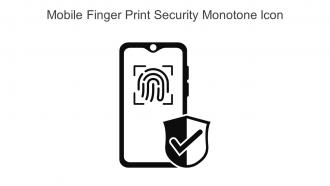 Mobile Finger Print Security Monotone Icon In Powerpoint Pptx Png And Editable Eps Format