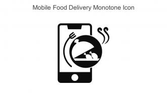 Mobile Food Delivery Monotone Icon In Powerpoint Pptx Png And Editable Eps Format