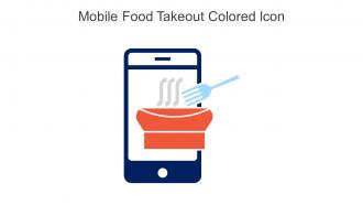 Mobile Food Takeout Colored Icon In Powerpoint Pptx Png And Editable Eps Format