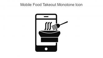Mobile Food Takeout Monotone Icon In Powerpoint Pptx Png And Editable Eps Format