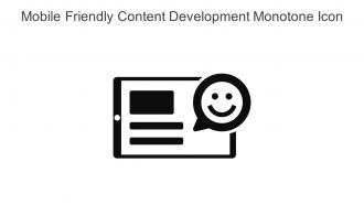 Mobile Friendly Content Development Monotone Icon In Powerpoint Pptx Png And Editable Eps Format