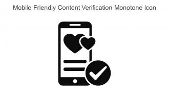 Mobile Friendly Content Verification Monotone Icon In Powerpoint Pptx Png And Editable Eps Format