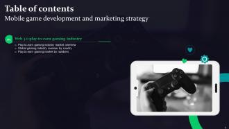 Mobile Game Development And Marketing Strategy Powerpoint Presentation Slides Researched Graphical