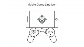 Mobile Game Line Icon