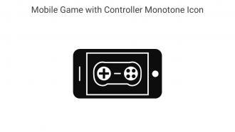 Mobile Game With Controller Monotone Icon In Powerpoint Pptx Png And Editable Eps Format