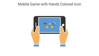 Mobile Game With Hands Colored Icon In Powerpoint Pptx Png And Editable Eps Format