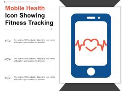 Mobile health icon showing fitness tracking
