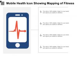 Mobile health icon showing mapping of fitness