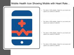 Mobile Health Icon Showing Mobile With Heart Rate And Doctor Symbol