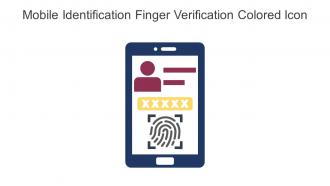 Mobile Identification Finger Verification Colored Icon In Powerpoint Pptx Png And Editable Eps Format