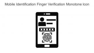 Mobile Identification Finger Verification Monotone Icon In Powerpoint Pptx Png And Editable Eps Format