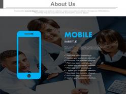 Mobile info about us slide powerpoint slides