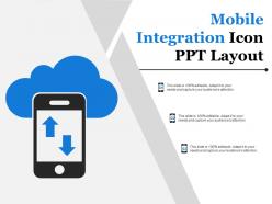 Mobile integration icon ppt layout