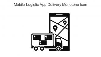 Mobile Logistic App Delivery Monotone Icon In Powerpoint Pptx Png And Editable Eps Format