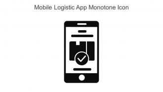 Mobile Logistic App Monotone Icon In Powerpoint Pptx Png And Editable Eps Format