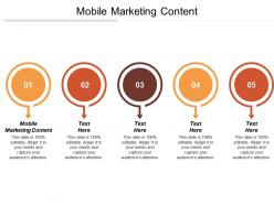 Mobile marketing content ppt powerpoint presentation gallery summary cpb