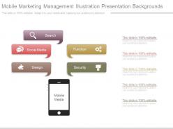 Mobile marketing management illustration presentation backgrounds