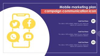 Mobile Marketing Plan Campaign Communication Icon