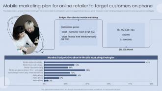 Mobile Marketing Plan For Online Retailer To Target Digital Marketing Strategies For Customer Acquisition