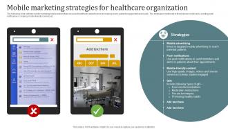 Mobile Marketing Strategies For Healthcare Organization Promotional Plan Strategy SS V