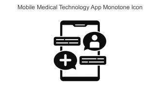 Mobile Medical Technology App Monotone Icon In Powerpoint Pptx Png And Editable Eps Format