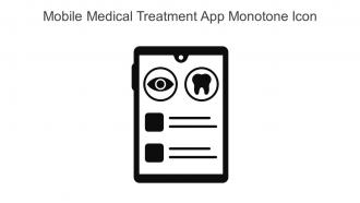 Mobile Medical Treatment App Monotone Icon In Powerpoint Pptx Png And Editable Eps Format