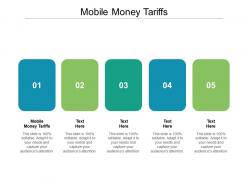 Mobile money tariffs ppt powerpoint presentation styles examples cpb