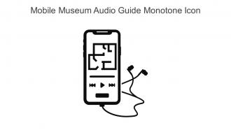 Mobile Museum Audio Guide Monotone Icon In Powerpoint Pptx Png And Editable Eps Format