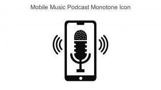 Mobile Music Podcast Monotone Icon In Powerpoint Pptx Png And Editable Eps Format