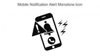 Mobile Notification Alert Monotone Icon In Powerpoint Pptx Png And Editable Eps Format
