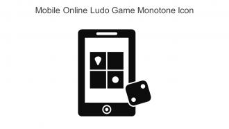 Mobile Online Ludo Game Monotone Icon In Powerpoint Pptx Png And Editable Eps Format