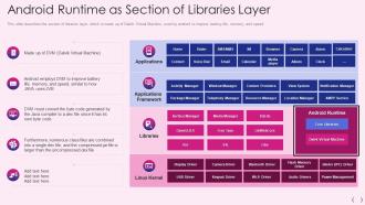 Mobile os development it android runtime as section of libraries layer