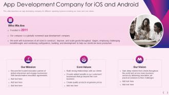 Mobile os development it app development company for ios and android