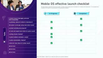 Mobile OS Effective Launch Checklist