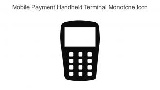 Mobile Payment Handheld Terminal Monotone Icon In Powerpoint Pptx Png And Editable Eps Format