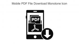 Mobile PDF File Download Monotone Icon In Powerpoint Pptx Png And Editable Eps Format