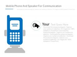 Mobile phone and speaker for communication powerpoint slides