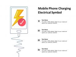 Mobile phone charging electrical symbol