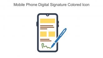 Mobile Phone Digital Signature Colored Icon In Powerpoint Pptx Png And Editable Eps Format