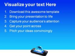 Mobile phone global communication powerpoint templates and powerpoint backgrounds 0711