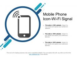 Mobile phone icon wi fi signal