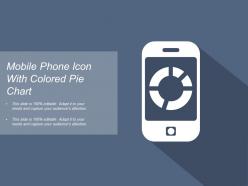 Mobile phone icon with colored pie chart