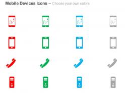 Mobile phone touch screen technology ppt icons graphics