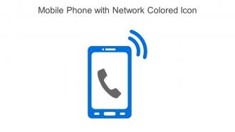 Mobile Phone With Network Colored Icon In Powerpoint Pptx Png And Editable Eps Format