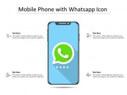 Mobile phone with whatsapp icon