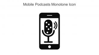 Mobile Podcasts Monotone Icon In Powerpoint Pptx Png And Editable Eps Format