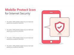 Mobile protect icon for internet security